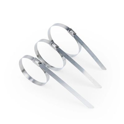 100Pcs 304 Stainless Steel Cable Ties Width 7.9mm Heavy Duty Self-Locking Multi-Purpose Metal Exhaust Wrap 100/200/300/500/550mm(Color:7.9mm x 200mm)