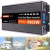 4000W Pure Sine Wave Power Inverter 12V/24V/48V/60V DC to 230V AC Car Converter with AC Outlets and LCD Display, Outdoor Emergency Generator for Car Caravan Camping Boat,48V (60V) view 1