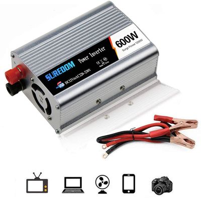 Auto Pure Sine Wave Inverter 500W/600W/800W/1000W/1200W/1500W/2000W Voltage Converter DC 12V/24V to AC 110V/220V/230V/240V Converter - Inverter Converter with Socket and USB Port,800W-24Vto110V (
