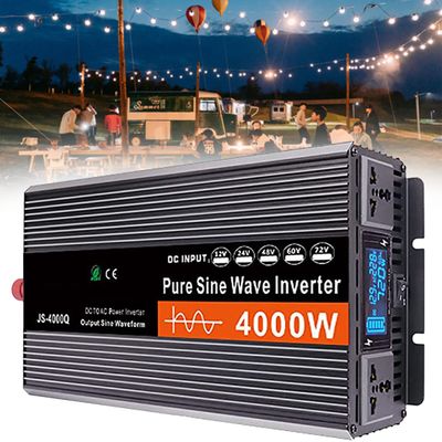 4000w 5000w 6000w Pure Sine Wave Inverter 12v/24v/48v/60v to 220v Car Converter Power Inverter, Widely Used in Air Conditioners, Home Theaters, Power Tools,4000W-12Vto220V (4000W 60Vto220V)