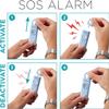 Ivation Personal Rechargeable SOS Alarm, Pocket Size Loud 130dB Sound Safety Siren & LED Panic Strobe Light with Carabiner Keychain Clip for Women, Children & Seniors, Blue view 3