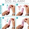 Ivation Personal Rechargeable SOS Alarm, Pocket Size Loud 130dB Sound Safety Siren & LED Panic Strobe Light with Carabiner Keychain Clip for Women, Children & Seniors, Pink view 2