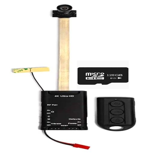Lawmate DIY Kit Wide Angle 4K Covert PI Security WiFi Camera with 128GB Micro SD Card PV-DY40UWW, Black