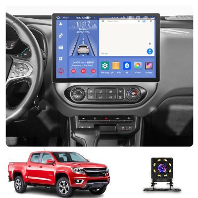 AZUIQIMENG NEW 13.3 inch Multifunctional Car Screen for Chevrolet Colorado (2015-2017),Android Car Radio Stereo,Touch Screen Auto Navigation System with Carplay GPS WiFi Bluetooth FM Mirror Link(Size: