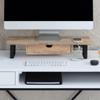 Anji Mountain Monitor Stand - Desktop Organizer & Laptop Riser, Ergonomic Monitor Riser, Space-Saving Monitor Stand for Desk, Durable Construction, Easy Assembly, Ideal for Home & Office,Natural view 1