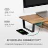 Anji Mountain Monitor Stand - Desktop Organizer & Laptop Riser, Ergonomic Monitor Riser, Space-Saving Monitor Stand for Desk, Durable Construction, Easy Assembly, Ideal for Home & Office,Natural view 3