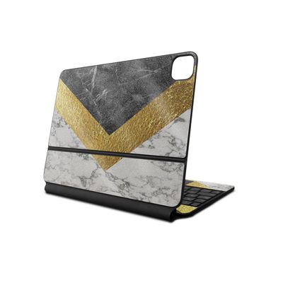 Glossy Glitter Skin Compatible with Apple Magic Keyboard for iPad Pro 13inch (M4) 2024 - Modern Marble - Premium 3M Vinyl Protective Decal Cover - Easy to Apply | Crafted in The USA by MightySkins