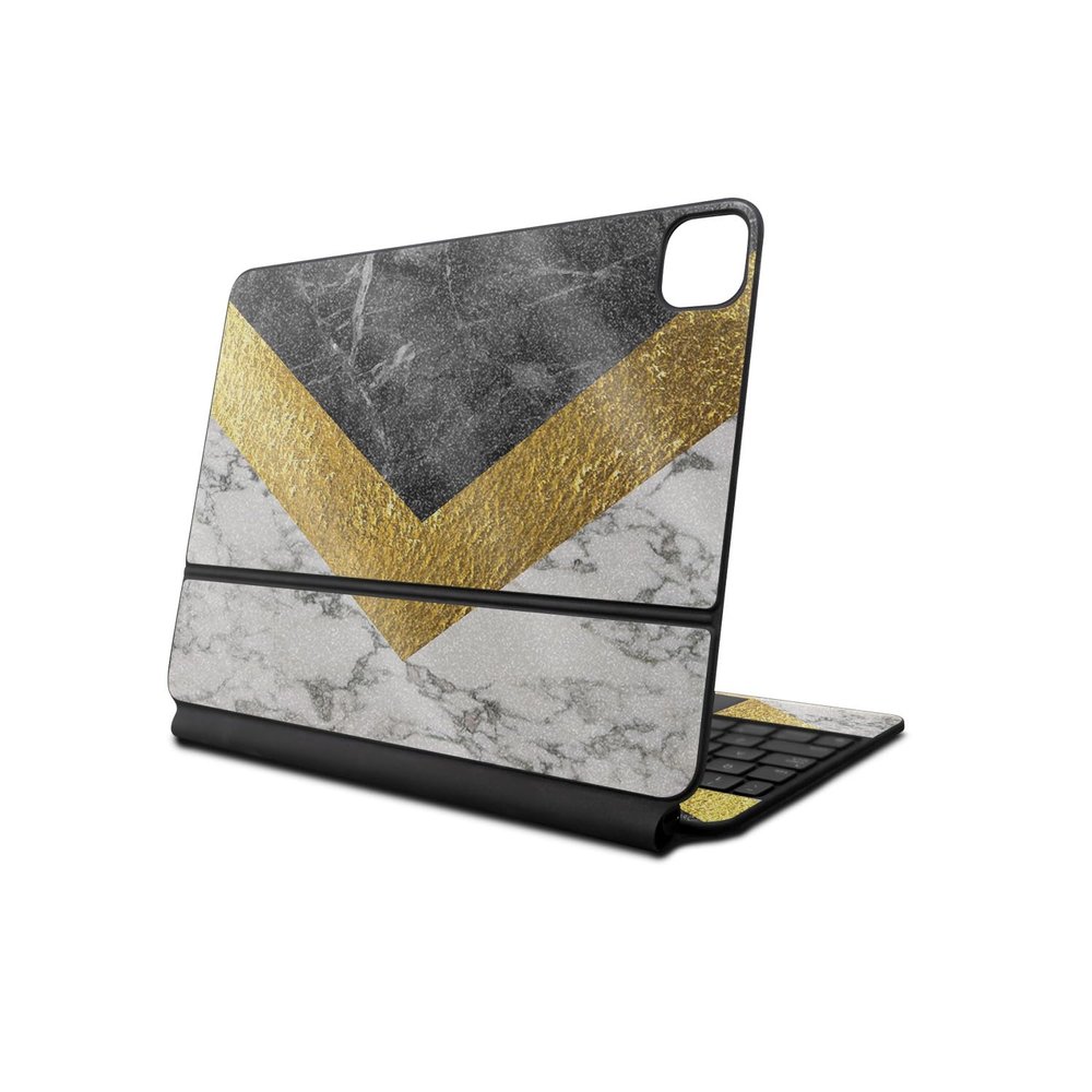 Glossy Glitter Skin Compatible with Apple Magic Keyboard for iPad Pro 13inch (M4) 2024 - Modern Marble - Premium 3M Vinyl Protective Decal Cover - Easy to Apply | Crafted in The USA by MightySkins