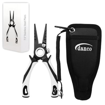 danco 7.5-Inch Pro Series 304 Stainless Steel Fishing Pliers with Sheath
