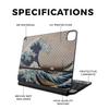 Carbon Fiber Skin Compatible with Apple Magic Keyboard for iPad Pro 13inch (M4) 2024 - Great Wave of Kanagawa - 3M Vinyl Protective Decal Cover - Easy to Apply | Crafted in The USA by MightySkins view 2