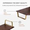 Anji Mountain Monitor Stand - Desktop Organizer & Laptop Riser, Ergonomic Monitor Riser, Space-Saving Monitor Stand for Desk, Durable Construction, Easy Assembly, Ideal for Home & Office,Walnut view 2
