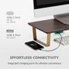 Anji Mountain Monitor Stand - Desktop Organizer & Laptop Riser, Ergonomic Monitor Riser, Space-Saving Monitor Stand for Desk, Durable Construction, Easy Assembly, Ideal for Home & Office,Walnut view 3