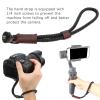 Denash Camera Wrist Strap, 23cm PU Leather Hand Wrist Strap Lanyard, Adjustable Camera General Hand Rope Lanyard with 1/4 inch Screws view 2