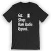 CubeShirts Unisex Eat Sleep Ham Radio Repeat T-Shirt Ham Radio 3XL / Black view 1