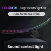 Diyeeni RGB Monitor Light Bar 2-in-1 Dual Light Source, Voice Activated Music Rhythm 7 Colors Curved Eye Caring Computer Lamp Bar with Timer Stepless Dimmer for Office Gaming Desk view 3