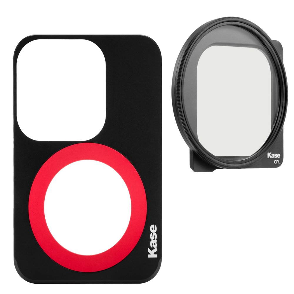 Kase Smartphone Optical Glass Filter Kit Magnetic Plate + CPL Compatible with iPhone 15 Pro