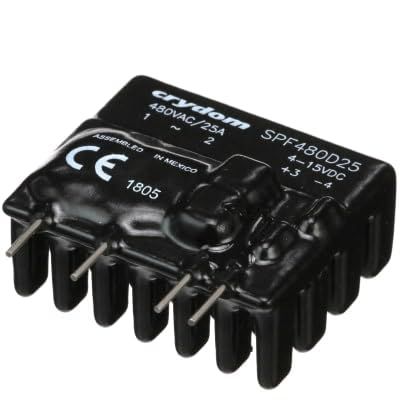 Crydom SPF480D25, Relay, SSR, Zero-Switching; Ctrl-V 4-15VDC; Vol-Rtg 48-660VAC; PCB/PCB MNT; Solder; 4 Pin