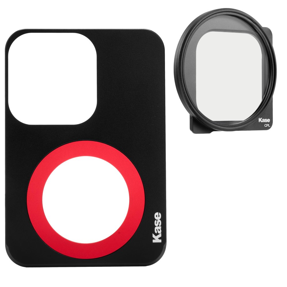 Kase Smartphone Optical Glass Filter Kit Magnetic Plate + CPL Compatible with iPhone 15 Pro Max
