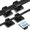 TEZOP 100 PCS Adhesive Cable Clips Black (50 Small & 50 Large), Cable Management Under Desk, Cable Wall Clip, Wire Clips for Cords of Car Dash Cam, HDMI, Extension Cord, TV PC Phone USB Ethernet Coax view 1