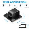 TEZOP 100 PCS Adhesive Cable Clips Black (50 Small & 50 Large), Cable Management Under Desk, Cable Wall Clip, Wire Clips for Cords of Car Dash Cam, HDMI, Extension Cord, TV PC Phone USB Ethernet Coax view 3
