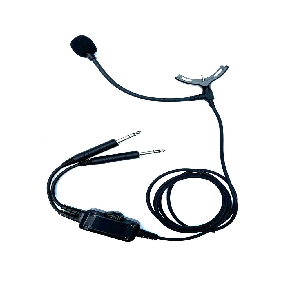Crystal Mic Pro T (The Typhoon) with TSOd Intricon Microphone. Compatible with Bose 700 Headphones. Transforms Your Headphone into ANR Aviation Headset.