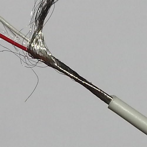 2 Core Silver-Plated Medical Silicone Shielded Wire 30AWG Softness High Temperature Resistance Outer Diameter 2.4mm(Size:10 m), JTSF9648