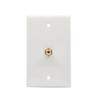 BOPLAT 1 Port RCA Wall Plate Female to Female - Single Gang Kyestone Wall Plate with RCA Connector for Subwoofer Audio Port White view 1