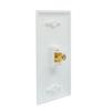 BOPLAT 1 Port RCA Wall Plate Female to Female - Single Gang Kyestone Wall Plate with RCA Connector for Subwoofer Audio Port White view 2