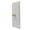 BOPLAT 1 Port RCA Wall Plate Female to Female - Single Gang Kyestone Wall Plate with RCA Connector for Subwoofer Audio Port White view 3