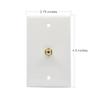 BOPLAT 1 Port RCA Wall Plate Female to Female - Single Gang Kyestone Wall Plate with RCA Connector for Subwoofer Audio Port White view 4