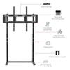 AVXANKTG Floor-Standing TV Stand with Stand, Independent TV cart, Height-Adjustable TV Stand Bracket, Suitable for 32-inch-100-inch Flat-Panel LED LCD Screens(Color:Black) view 2