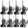 pxton 888S and 666S walkie talkies Long Range Rechargeable for Adults with Headphones and Li-ion Battery,2 Way radios has VOX/Noise Reduction/TOT/Flashlight/Monitoring/Scan Function8 Pack view 1