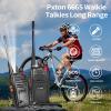 pxton 888S and 666S walkie talkies Long Range Rechargeable for Adults with Headphones and Li-ion Battery,2 Way radios has VOX/Noise Reduction/TOT/Flashlight/Monitoring/Scan Function8 Pack view 4