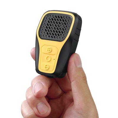 INGA Wearable Bluetooth Speaker, IP67 Waterproof Clip-on Mini Portable Speakers, Wireless Clip Speaker with Built-in Mic, Hands-Free Music and Calls for Work/Riding/Golf/Outdoor(Yellow)