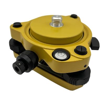 Srutueo Tribrach with Optical Plummet&GPS Tribrach Adapter Carrier with 5/8InX11 Mount Rotate Screw for Total Station GPS GNSS A Easy to Use, Yellow