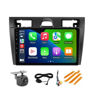 8Core 8+128GB Car Radio Stereo for Ford Fiesta MK5 2002-2008 Dash Kit Car GPS Navigation,9" IPS Touch Screen Head Unit with Car-Play & Android Auto/SWC/DSP/Rear View