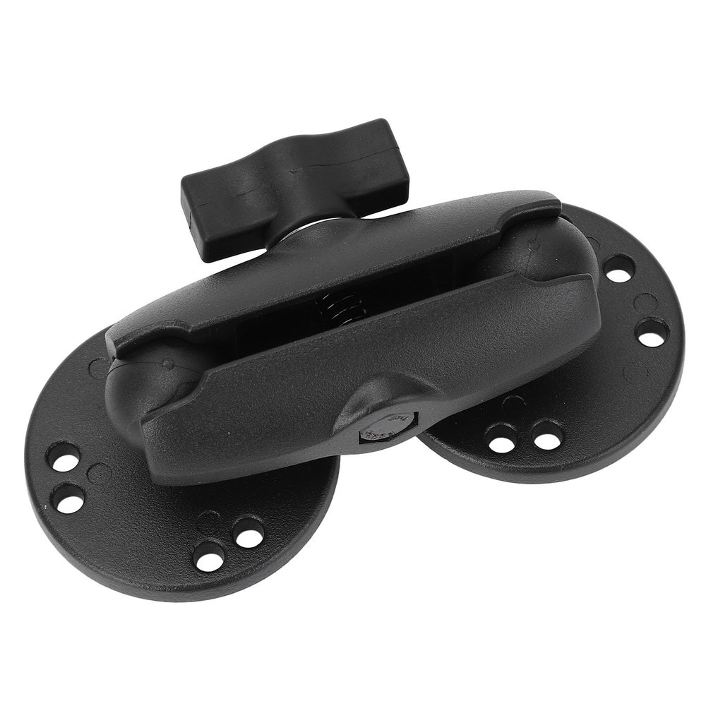 Aluminum Alloy Fish Finder Mount Double Socket Arm, Wide Compatibility, Superior Durability, Full Rotation, 1inch Double Ball Mount w 2 AMPS Round Plates