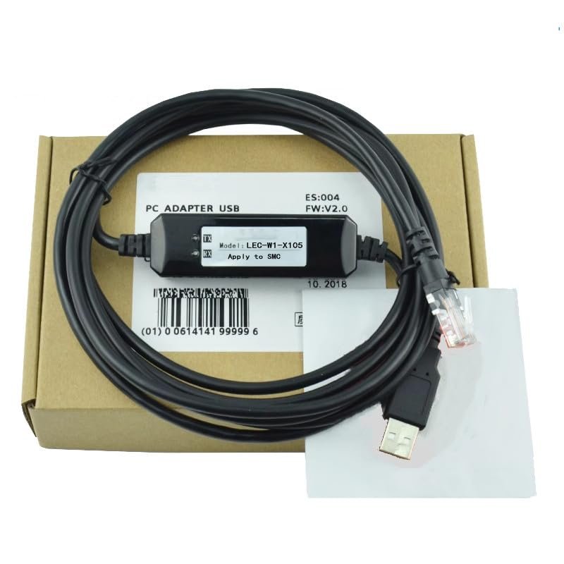 LEC-W1-X105 for SMC Cylinder Driver Programming Cable Transmission Stability Data Cable Communication Debugging Cable Download Cable Dual Chip Design Industrial Grade 3 Meter