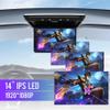 Kunfine Car 14 Inch Overhead Monitor Screen Display LED Vehicle Flip Down Roof Mount Console HDMI TV Player Control Panel NO DVDGrey view 2
