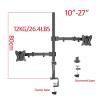 AVXANKTG 80cm DL-T902-280II Full Motion Dual Monitor Desktop Stand 10""-27"" Clamp Grommet Hole Base PC Mount Foldable Arm 12kg(Color:DL-T902-280-G) view 2