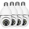 Srutueo 4 Piece Light Bulb Security Camera Outdoor 2.4G WiFi Light Socket Security Camera Security Camera Light Bulb Outdoor Light Bulb Cameras, White view 1