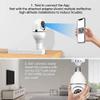Srutueo 4 Piece Light Bulb Security Camera Outdoor 2.4G WiFi Light Socket Security Camera Security Camera Light Bulb Outdoor Light Bulb Cameras, White view 2