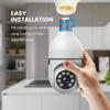 Srutueo 4 Piece Light Bulb Security Camera Outdoor 2.4G WiFi Light Socket Security Camera Security Camera Light Bulb Outdoor Light Bulb Cameras, White view 4