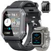 Smart Watch for Men Fitness Tracker: Military Smart Watches for Men Digital Mens Watches Make/Answer Call Running Waterproof Smartwatch Android Phones iPhone Samsung Compatible Heart Rate Monitor view 1
