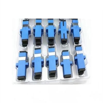 10pcs SC Adapter Single Mode Blue simplex Fiber Optic Connector SC/UPC ftth Coupler P-Fiber(Color:10pcs red OM4), JTSF9648