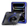 AdirMi Case for iPad Pro 13-inch (M4, 2024, 7th Gen), Upgraded Military Grade Shockproof Cover with Built-in Screen Protector & 360 Rotating Stand & Handle & Shoulder Strap,Navy Blue view 1