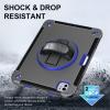AdirMi Case for iPad Pro 13-inch (M4, 2024, 7th Gen), Upgraded Military Grade Shockproof Cover with Built-in Screen Protector & 360 Rotating Stand & Handle & Shoulder Strap,Navy Blue view 2