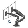 JFUDJKLI F160 Gas Spring 10"-27" Dual Monitor Desktop Stand Stand 2-9kg Arms 360 Rotate Computer Screen(Color:with 1xUSB Cable) view 1