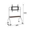 AVXANKTG Stainless Steel TV Floor Stand for Home Living Room and Bedroom Detachable 40-80 inch TV Stand with 360 Moving Pulleys(Color:Monolayer) view 2