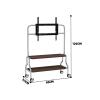 AVXANKTG Stainless Steel TV Floor Stand for Home Living Room and Bedroom Detachable 40-80 inch TV Stand with 360 Moving Pulleys(Color:Monolayer) view 3